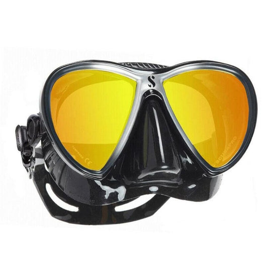 Scubapro Synergy Twin Lens Dive Mask Mirrored Silver / Black - Infinity DiveScubapro Synergy Twin Lens Dive Mask Mirrored Silver / BlackScubapro
