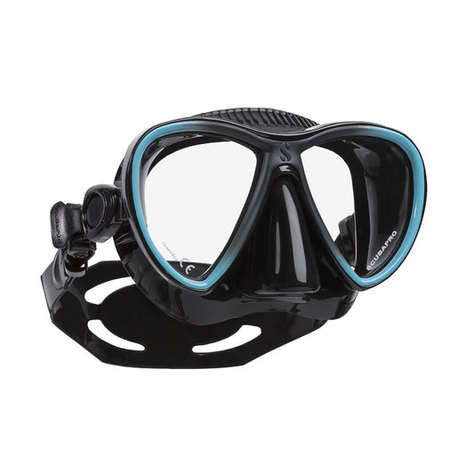 Scubapro Synergy Twin W Spectra Dry Snorkel Set Black / Turquoise - Infinity DiveScubapro Synergy Twin W Spectra Dry Snorkel Set Black / TurquoiseScubapro