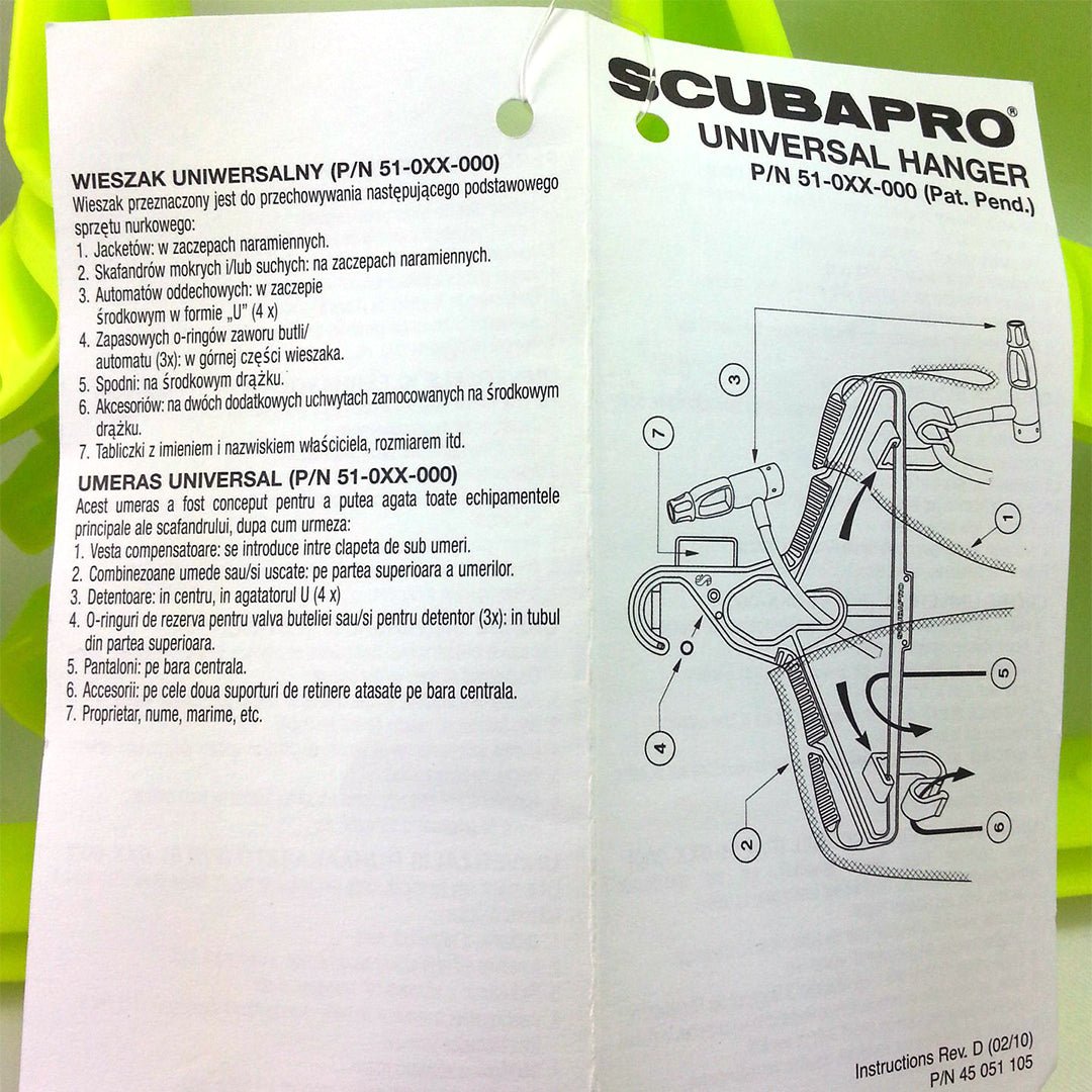 Scubapro Universal Scuba Gear Hanger - Infinity DiveScubapro Universal Scuba Gear HangerScubapro