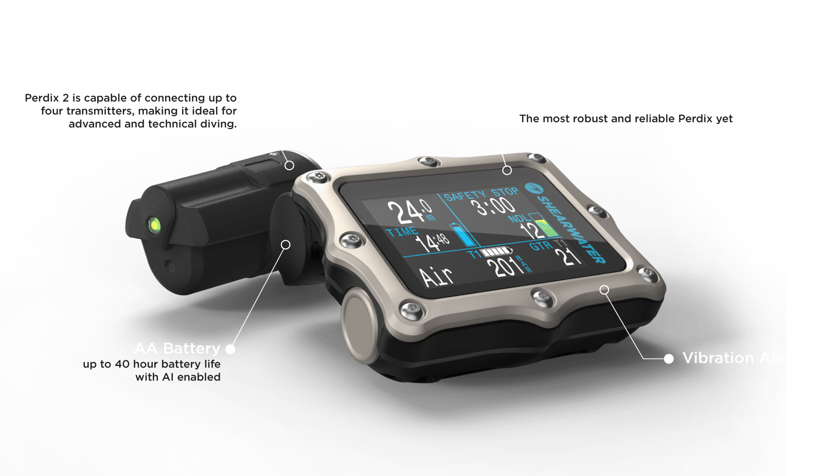Shearwater Perdix 2 Ti Dive Computer - Infinity DiveShearwater Perdix 2 Ti Dive ComputerShearwater