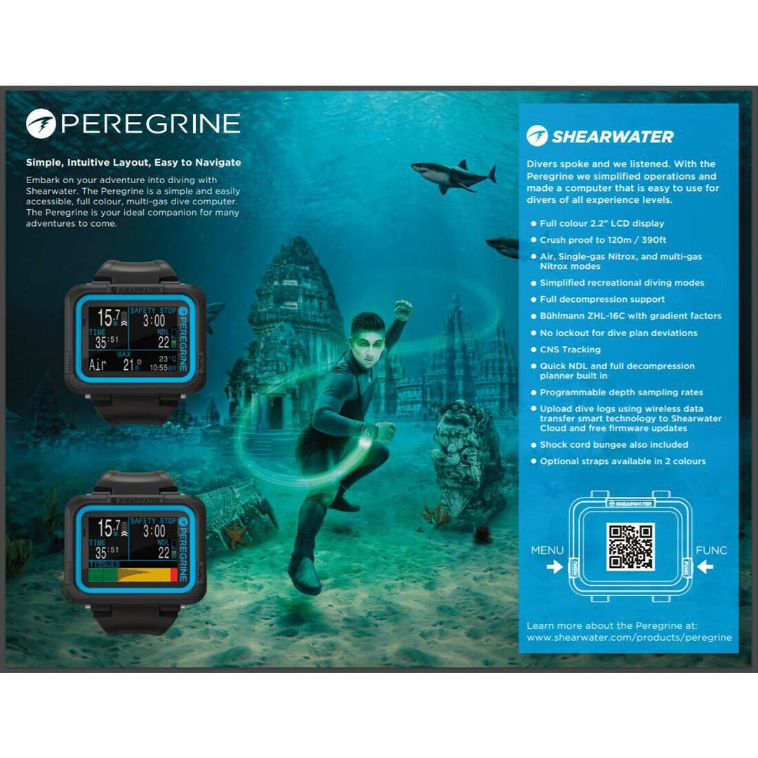 Shearwater Peregrine Wrist Dive Computer - Infinity DiveShearwater Peregrine Wrist Dive ComputerShearwater