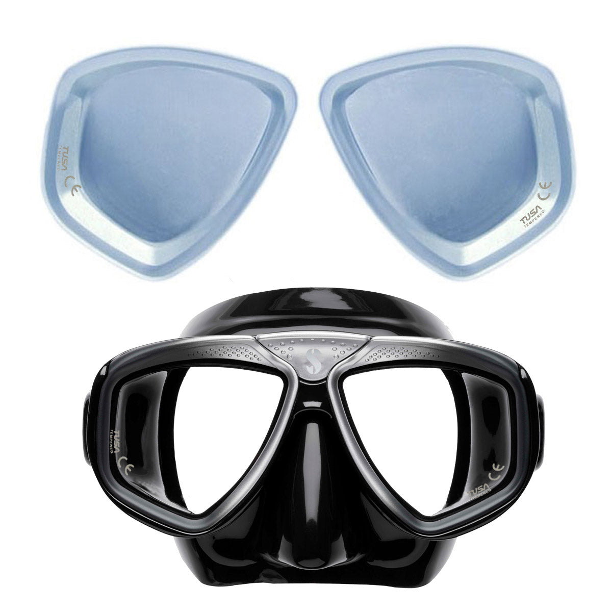 Tusa Corrective Lens Fits most diving mask with drop-shaped lenses